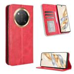 For Honor X60 Pro 5G / X9C 5G Magnetic Buckle Retro Texture Leather Phone Case(Red)