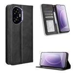 For Honor 300 5G Magnetic Buckle Retro Texture Leather Phone Case(Black)