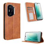 For Honor 300 Pro 5G / 300 Ultra 5G Magnetic Buckle Retro Texture Leather Phone Case(Brown)