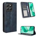 For Honor X8c 4G Magnetic Buckle Retro Texture Leather Phone Case(Blue)