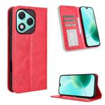 For Honor 400 Lite Magnetic Buckle Retro Texture Leather Phone Case(Red)