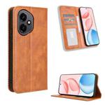 For Honor 400 Magnetic Buckle Retro Texture Leather Phone Case(Brown)