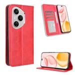 For Honor 400 Pro Global 160.8mm Magnetic Buckle Retro Texture Leather Phone Case(Red)