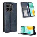 For Honor X6c 4G Magnetic Buckle Retro Texture Leather Phone Case(Blue)