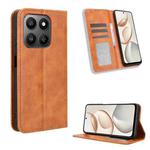 For Honor 400 Smart 5G Magnetic Buckle Retro Texture Leather Phone Case(Brown)
