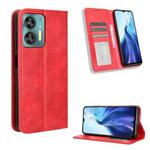 For Oukitel C35 / C36 Magnetic Buckle Retro Texture Leather Phone Case(Red)