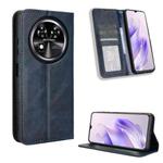 For Oukitel C37 Magnetic Buckle Retro Texture Leather Phone Case(Blue)