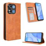 For Oukitel C57S Magnetic Buckle Retro Texture Leather Phone Case(Brown)