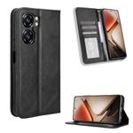 For Oukitel C58 / C58 Pro Magnetic Buckle Retro Texture Leather Phone Case(Black)