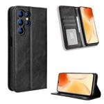 For Oukitel C61 / C61 Pro Magnetic Buckle Retro Texture Leather Phone Case(Black)