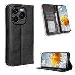 For Oukitel C65 / C65 Pro Magnetic Buckle Retro Texture Leather Phone Case(Black)