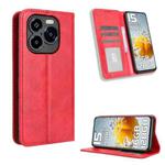 For Oukitel C65 / C65 Pro Magnetic Buckle Retro Texture Leather Phone Case(Red)