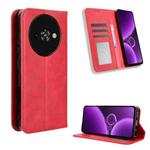 For Oukitel C59 / C59 Pro Magnetic Buckle Retro Texture Leather Phone Case(Red)