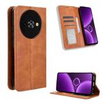 For Oukitel C59 / C59 Pro Magnetic Buckle Retro Texture Leather Phone Case(Brown)