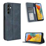 For Samsung Galaxy M34 5G Magnetic Buckle Retro Texture Leather Phone Case(Blue)