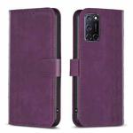 For Samsung Galaxy A52 4G/5G Plaid Embossed Leather Phone Case(Purple)