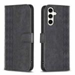 For Samsung Galaxy S23 FE 5G Plaid Embossed Leather Phone Case(Black)