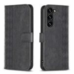 For Samsung Galaxy S24+ 5G Plaid Embossed Leather Phone Case(Black)