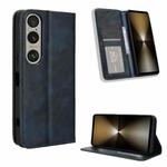 For Sony Xperia 1 VI 2024 Magnetic Buckle Retro Texture Leather Phone Case(Blue)