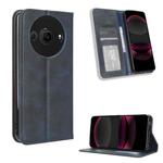 For Sharp Aquos R8 Pro / Leica Leitz Phone 3 Magnetic Buckle Retro Texture Leather Phone Case(Blue)
