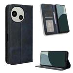 For Sharp Aquos R9 Magnetic Buckle Retro Texture Leather Phone Case(Blue)