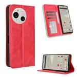 For Sharp Aquos R10 Magnetic Buckle Retro Texture Leather Phone Case(Red)