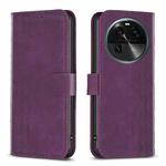 For OPPO Find X6 Plaid Embossed Leather Phone Case(Purple)