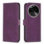 For OPPO Find X6 Pro Plaid Embossed Leather Phone Case(Purple)