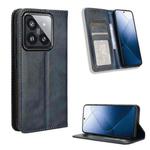 For Xiaomi 14 Magnetic Buckle Retro Texture Leather Phone Case(Blue)