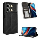 For Xiaomi Poco X6 Neo 5G Magnetic Buckle Retro Texture Leather Phone Case(Black)