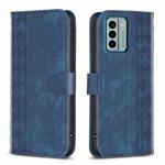 For Nokia G22 Plaid Embossed Leather Phone Case(Blue)
