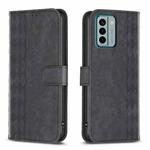 For Nokia G22 Plaid Embossed Leather Phone Case(Black)