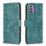 For Nokia G42/G310 Plaid Embossed Leather Phone Case(Green)