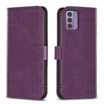 For Nokia G42/G310 Plaid Embossed Leather Phone Case(Purple)