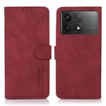 For Xiaomi Poco F6 Pro KHAZNEH Matte Texture Leather Phone Case(Red)
