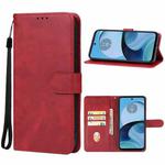 For Motorola Moto G14 Leather Phone Case(Red)