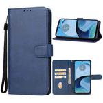 For Motorola Moto G14 Leather Phone Case(Blue)