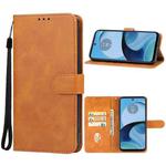 For Motorola Moto G54 Leather Phone Case(Brown)