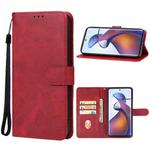 For Motorola Edge 50 Fusion Leather Phone Case(Red)