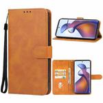 For Motorola Edge 50 Fusion Leather Phone Case(Brown)