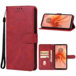 For Motorola Moto G04s Leather Phone Case(Red)