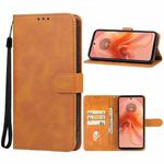 For Motorola Moto G04s Leather Phone Case(Brown)