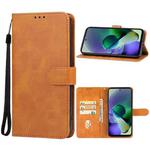 For Motorola Moto G54 Power Leather Phone Case(Brown)