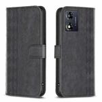 For Motorola Moto E13 4G Plaid Embossed Leather Phone Case(Black)