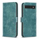 For Google Pixel 7 Pro Plaid Embossed Leather Phone Case(Green)