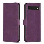 For Google Pixel 7 Pro Plaid Embossed Leather Phone Case(Purple)