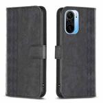 For Xiaomi 11i / Redmi K40 Plaid Embossed Leather Phone Case(Black)