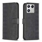 For Xiaomi 13 Plaid Embossed Leather Phone Case(Black)