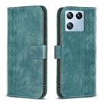 For Xiaomi 13 Pro Plaid Embossed Leather Phone Case(Green)