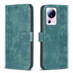 For Xiaomi 13 Lite 5G / Civi 2 Plaid Embossed Leather Phone Case(Green)